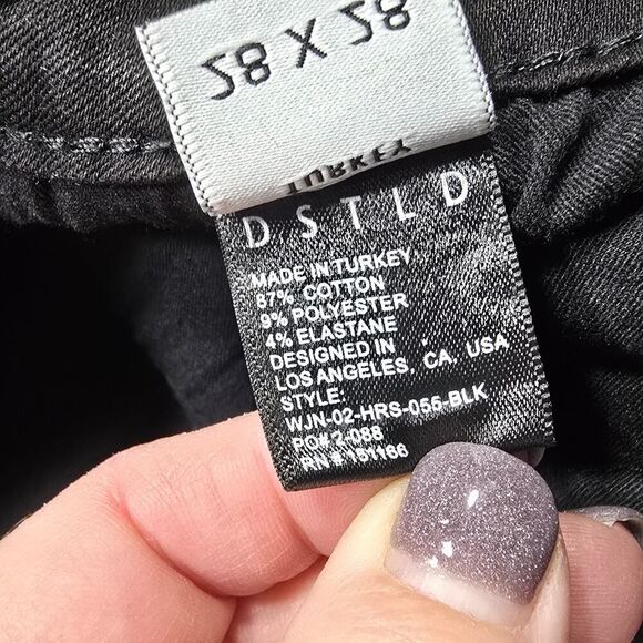 DSTLD Black Skinny Jeans Stretch Grunge Rips Distressed Denim Womens 28 Classic - Picture 12 of 13